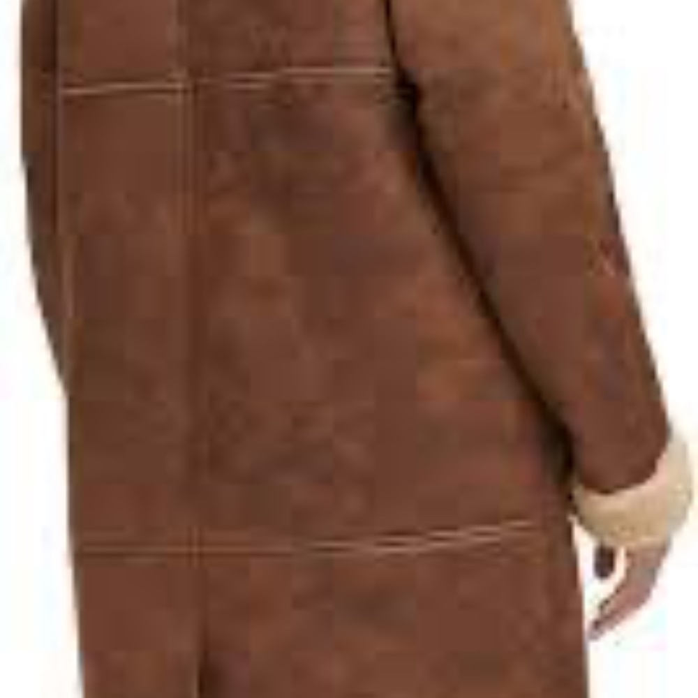 NEW Levi's womens Faux Shearling Long Coat sz L - Picture 6 of 6